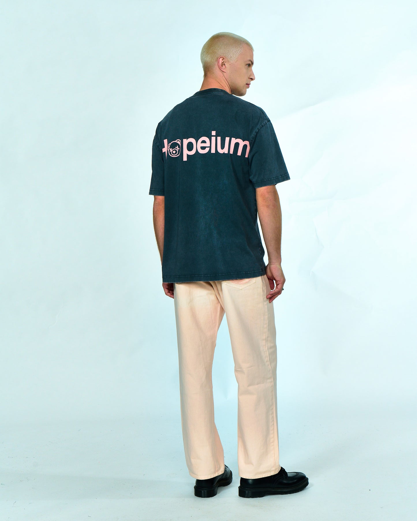 LOGO TEE S/S HEAVY | Washed grey