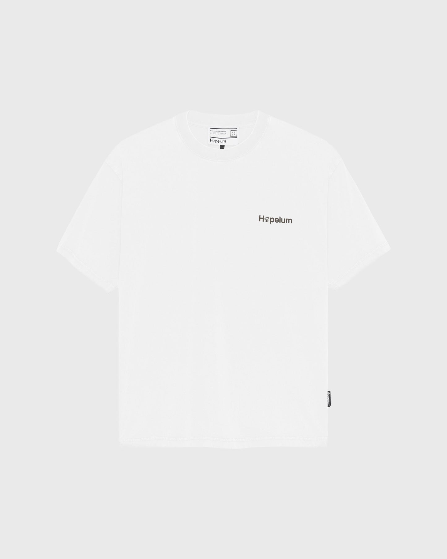 Hopeium Logo Print T-Shirt White