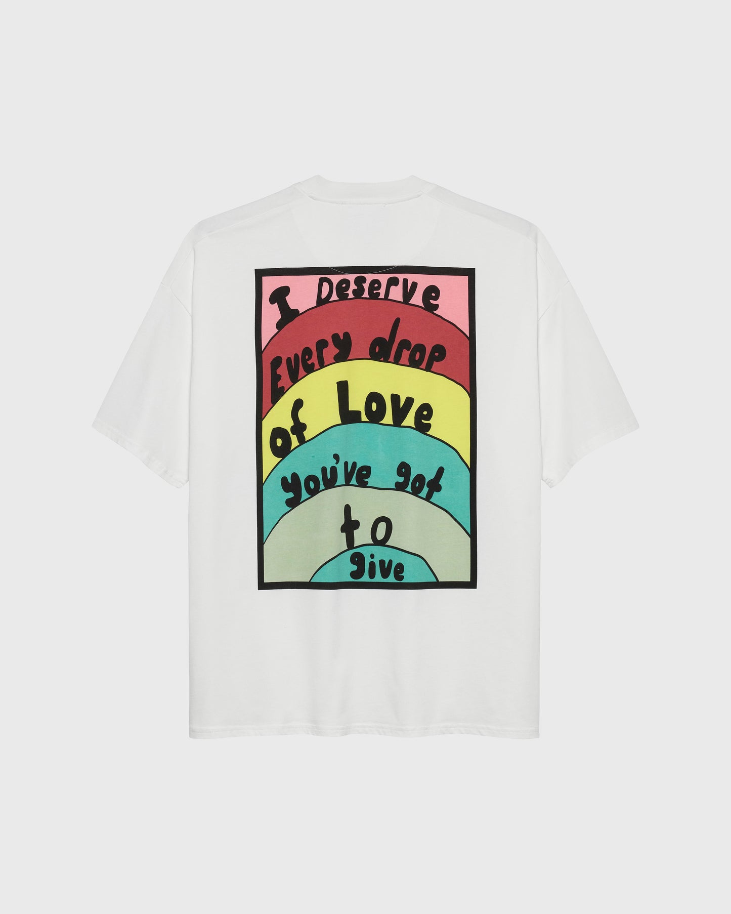 Deserve Print T Shirt White