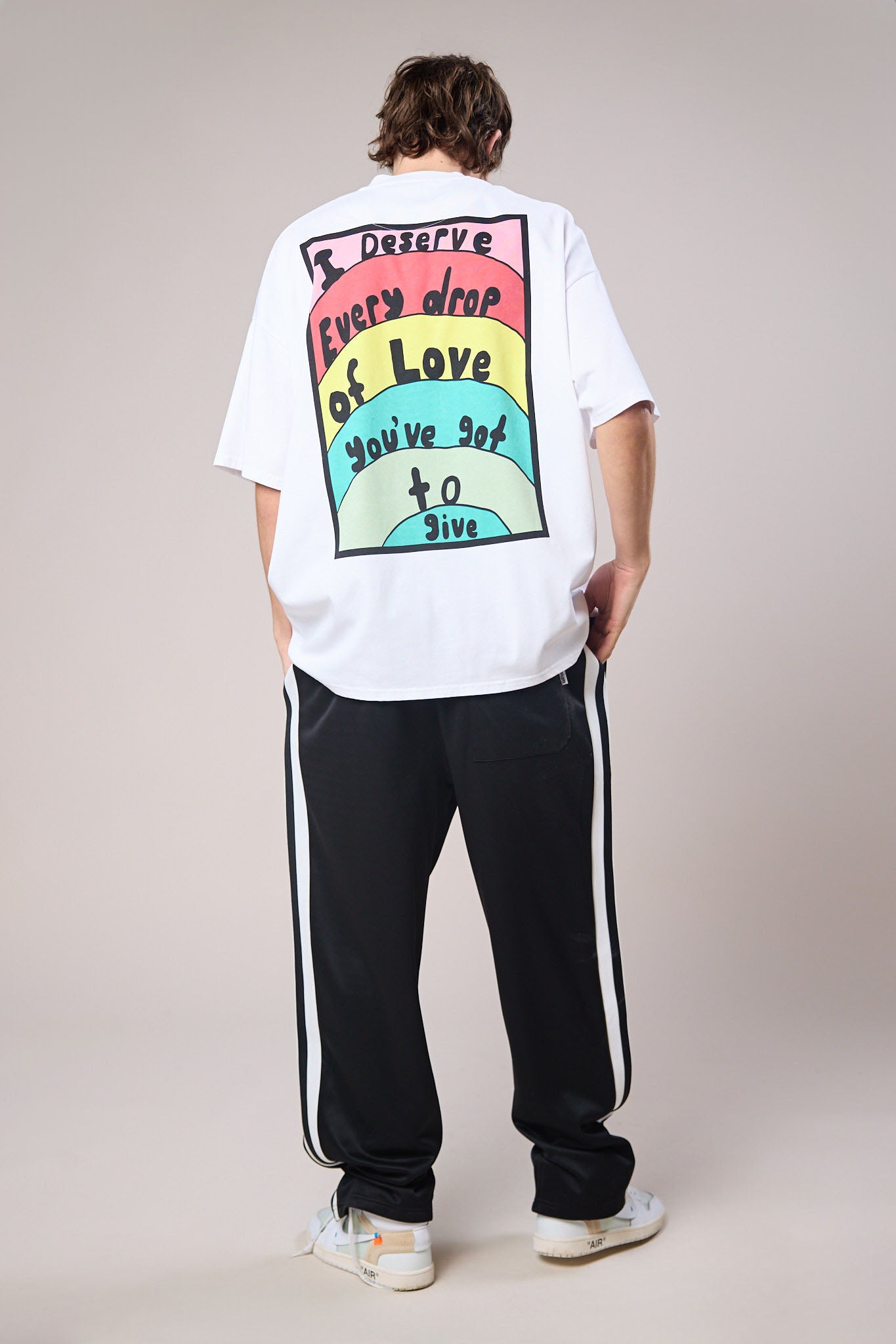Deserve Print T Shirt White