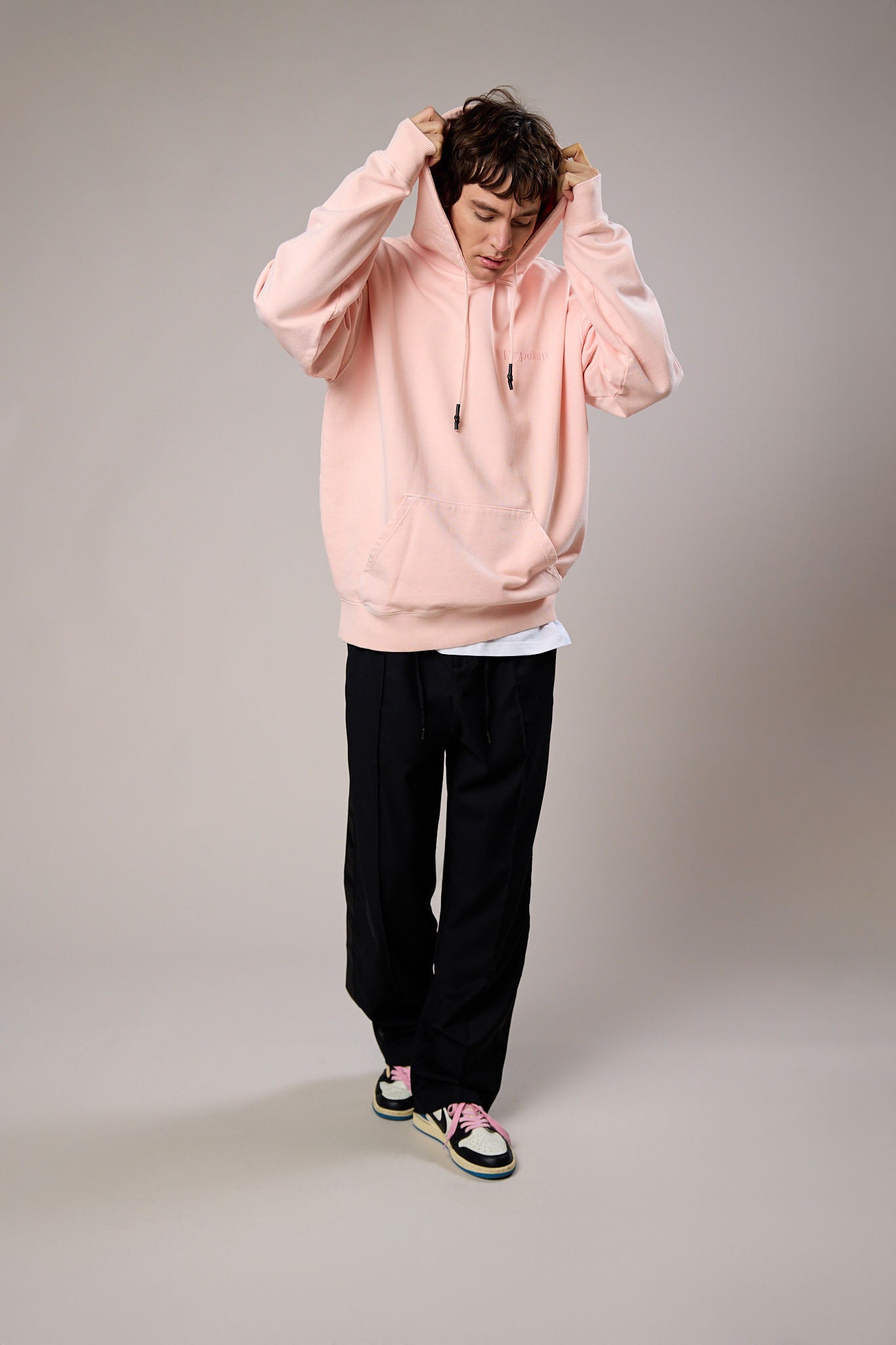 Logo Sweatshirt Hoodie Pink