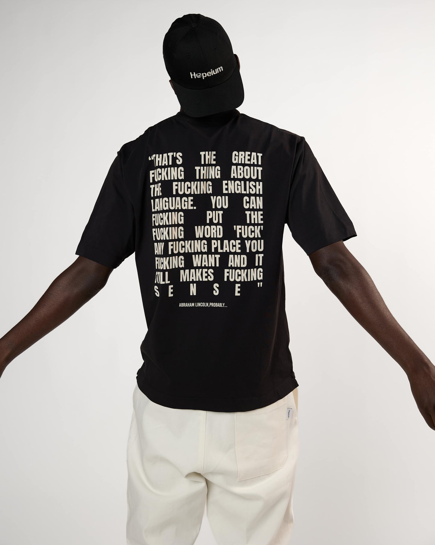 TEXT TEE | Black