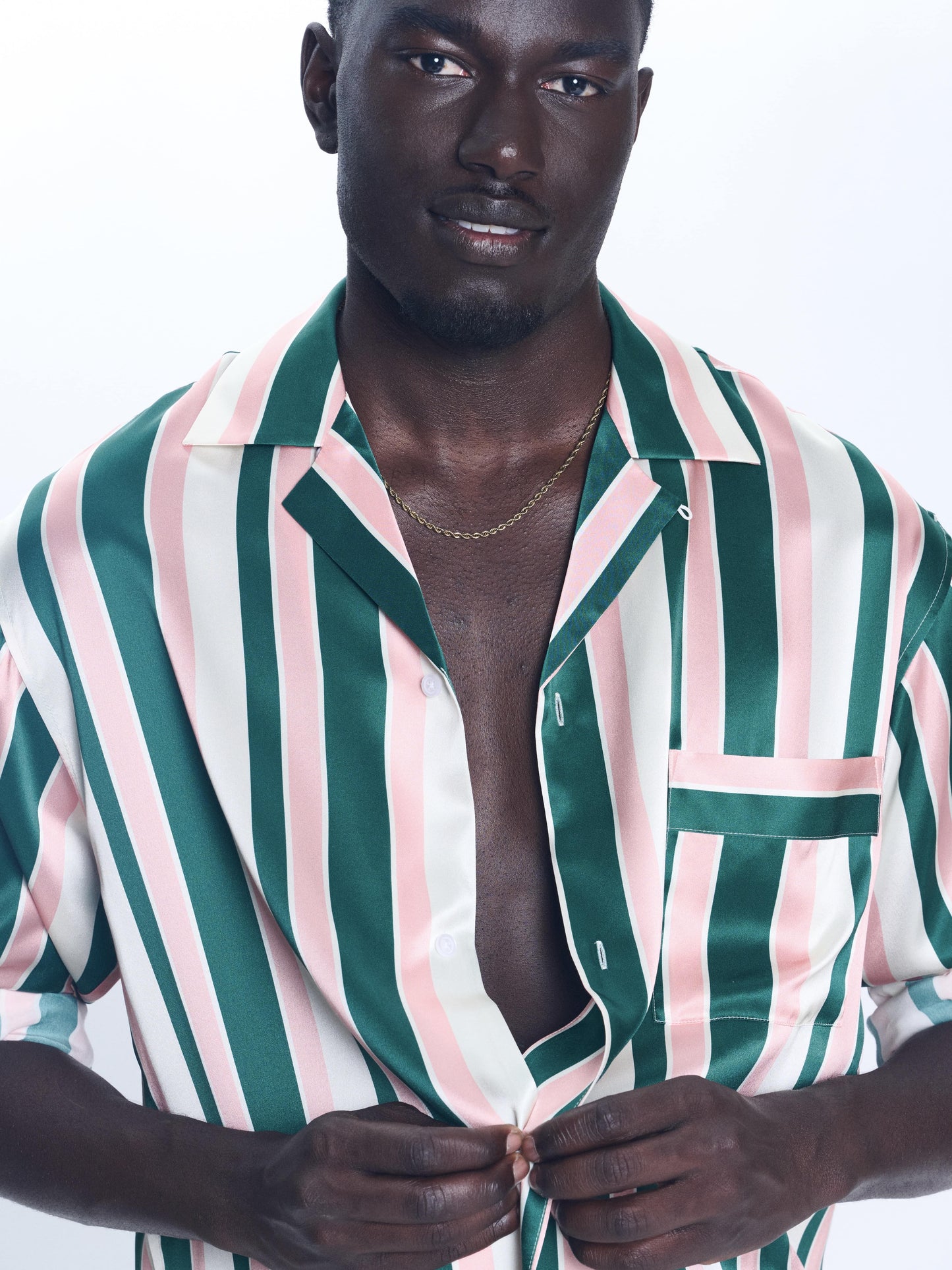 LONGSLEEVE STRIPED SHIRT IN SILK