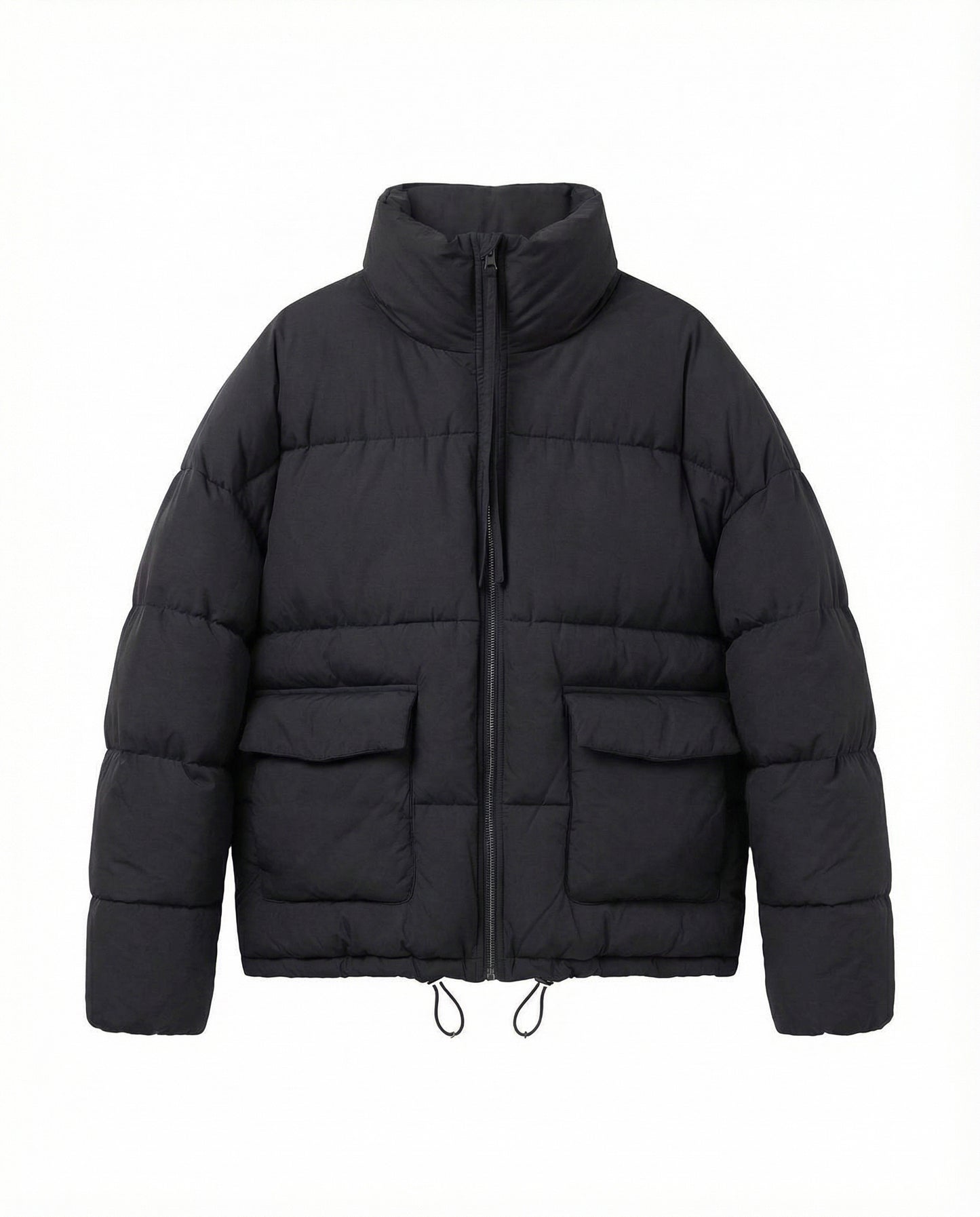 PUFFER SHORT JACKET | Black