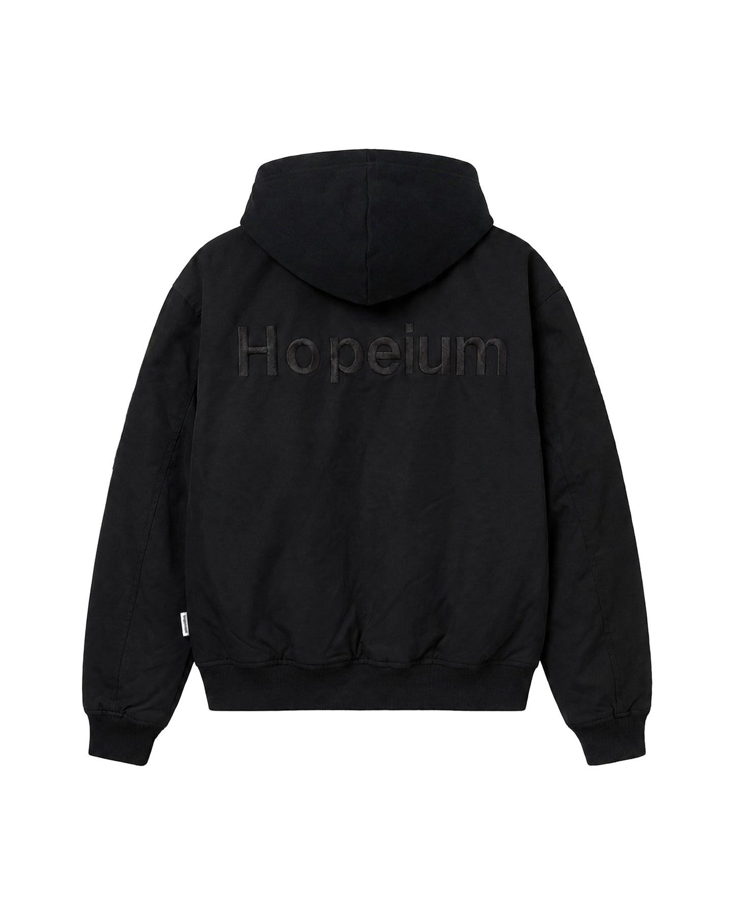 HOODED BOMBER JACKET | Black