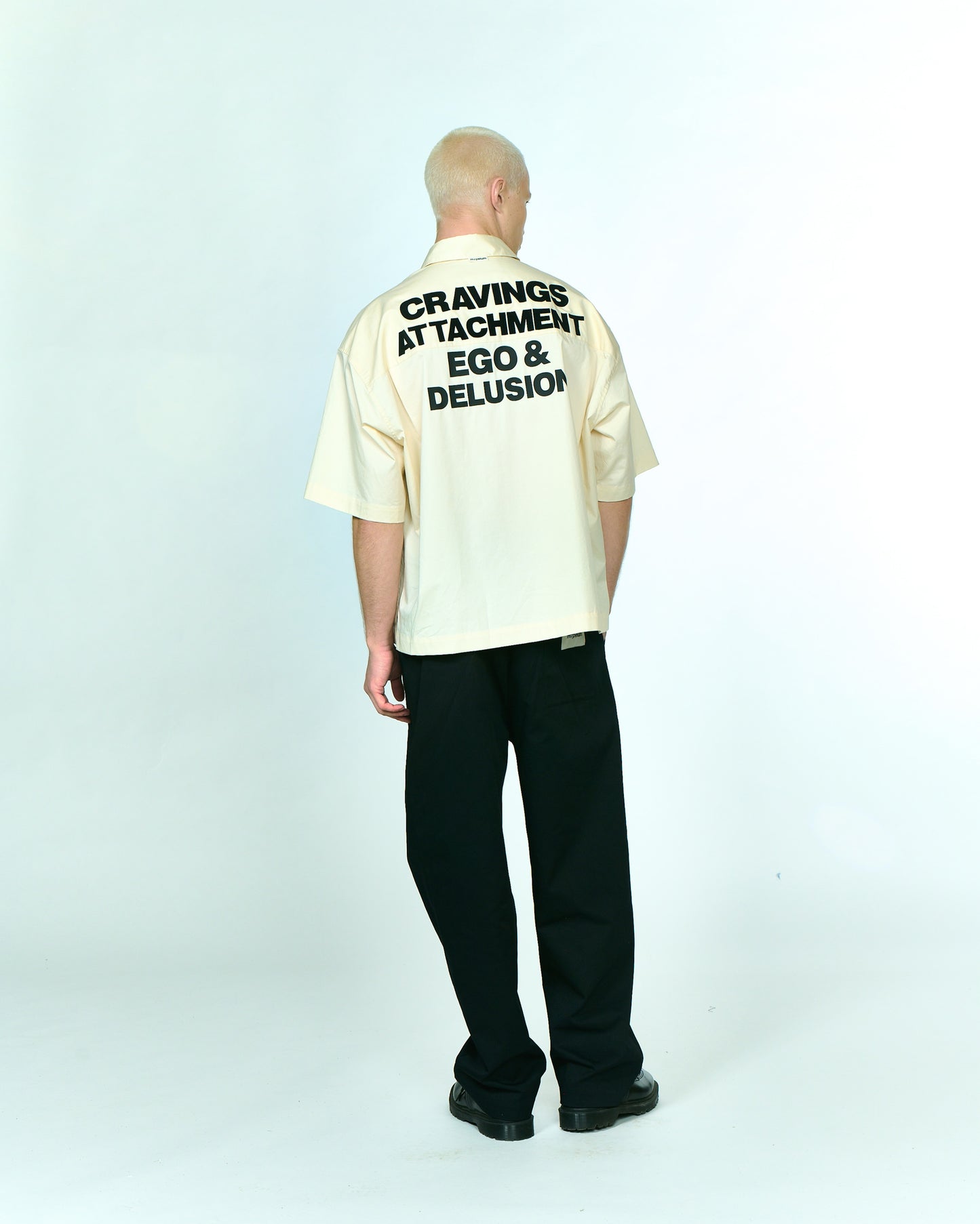 S/S POPLIN SHIRT WITH SCRIPTED LOGO | Dune