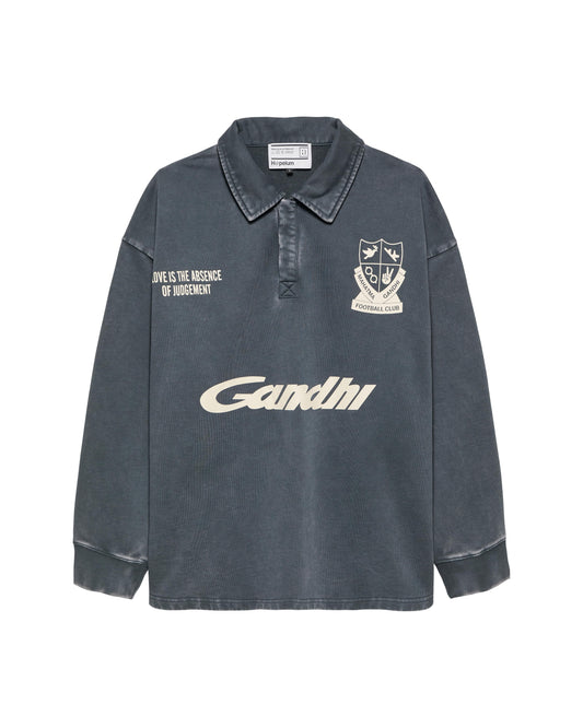 FOOTBALL GANDHI POLO SWEAT | Washed grey