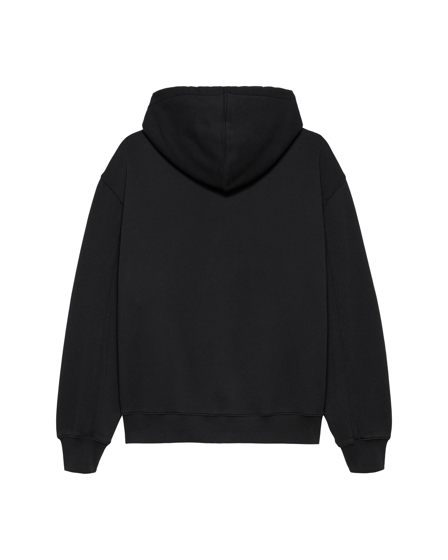 CASHMERE BLEND ZIP-UP HOODIE | Black