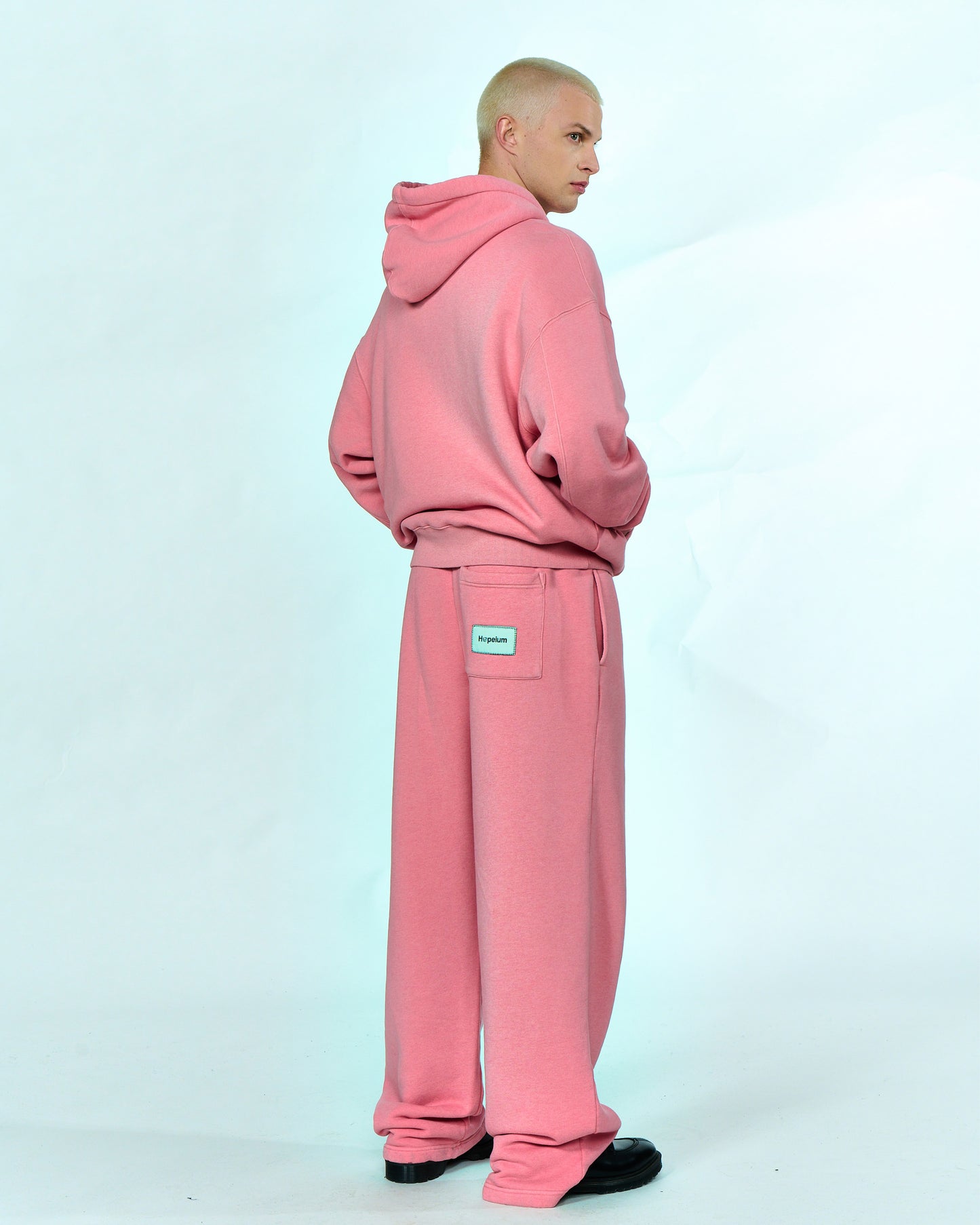 CASHMERE BLEND ZIP-UP HOODIE | Pink