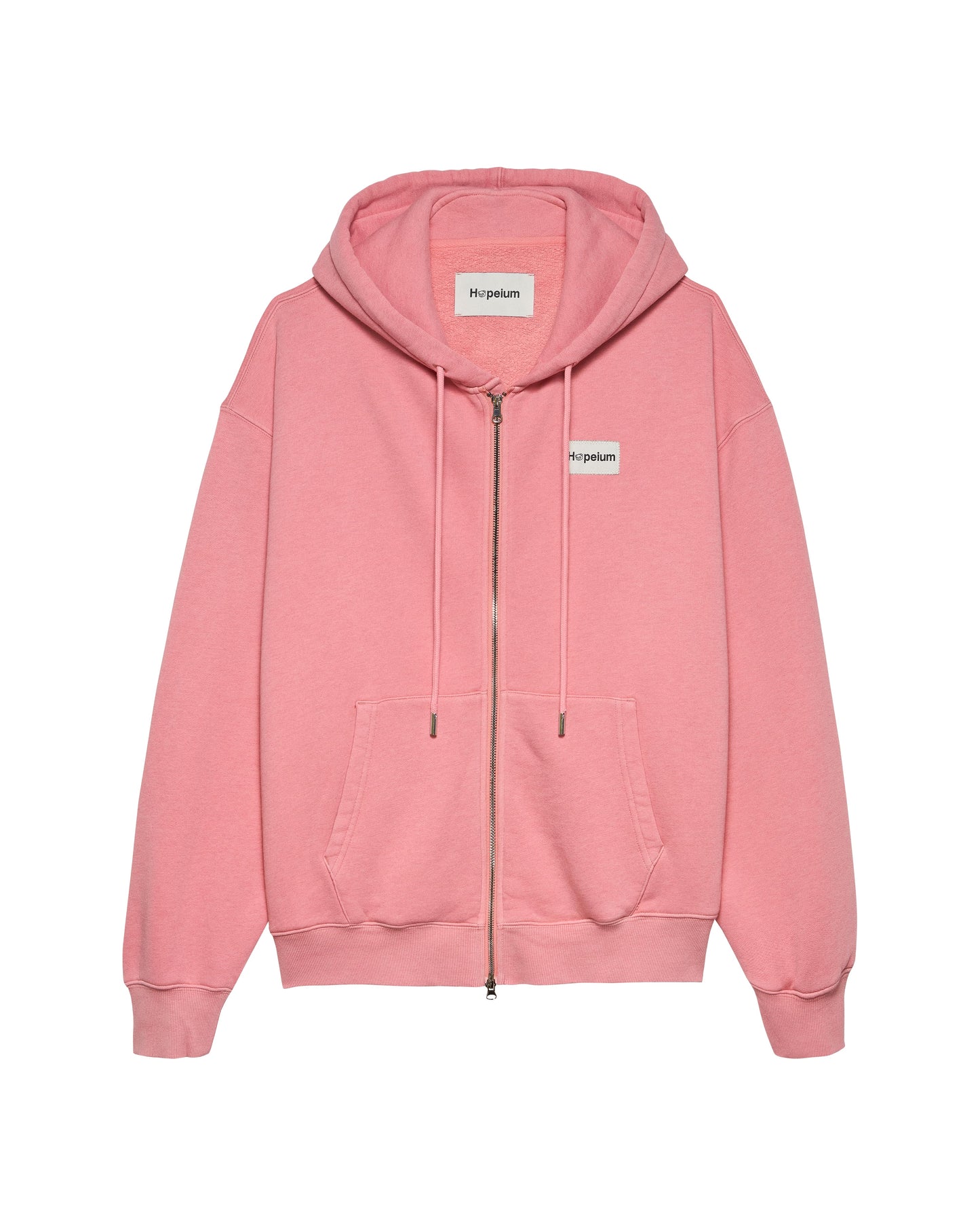 CASHMERE BLEND ZIP-UP HOODIE | Pink