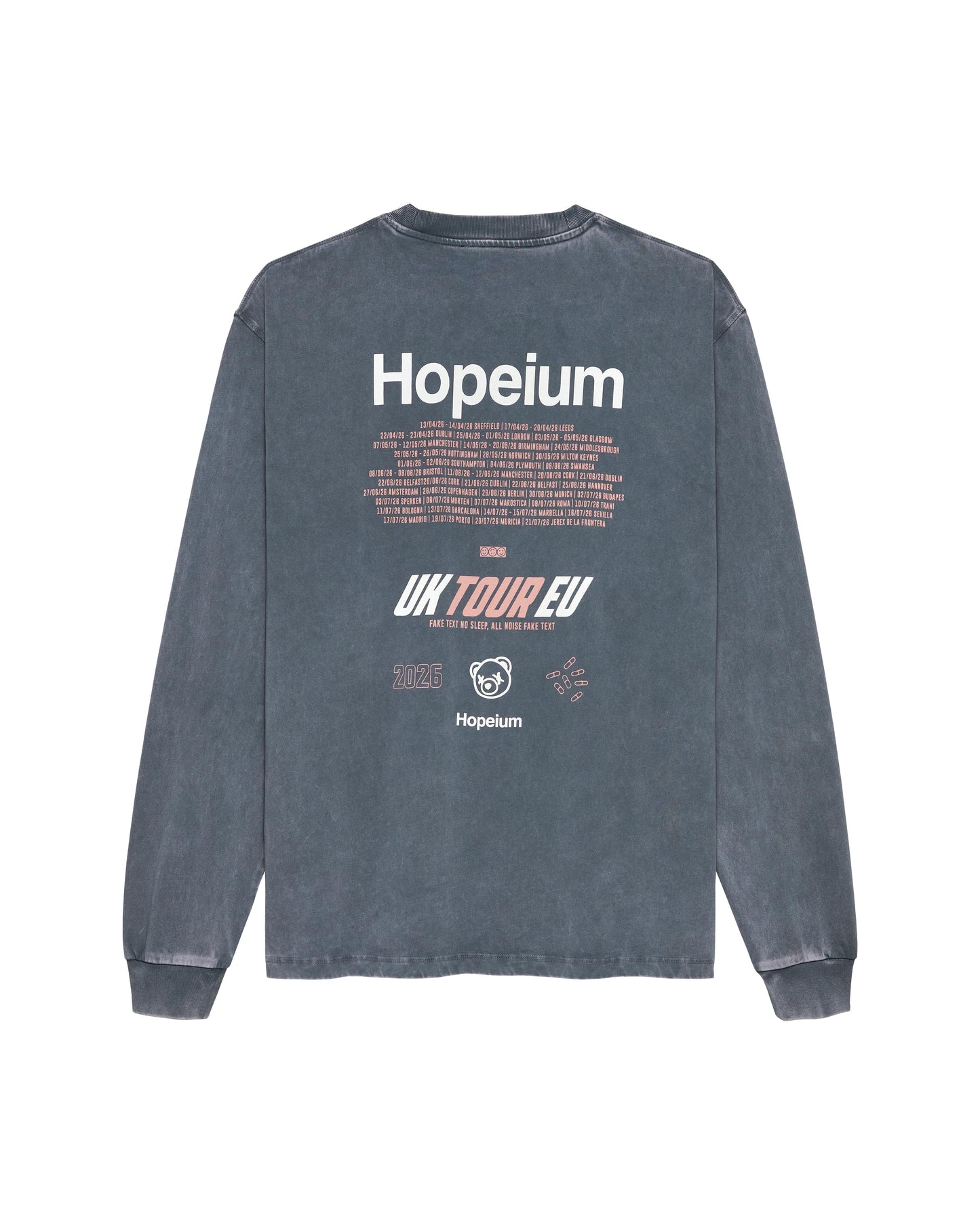 TOUR LONG SLEEVE TEE | Washed grey