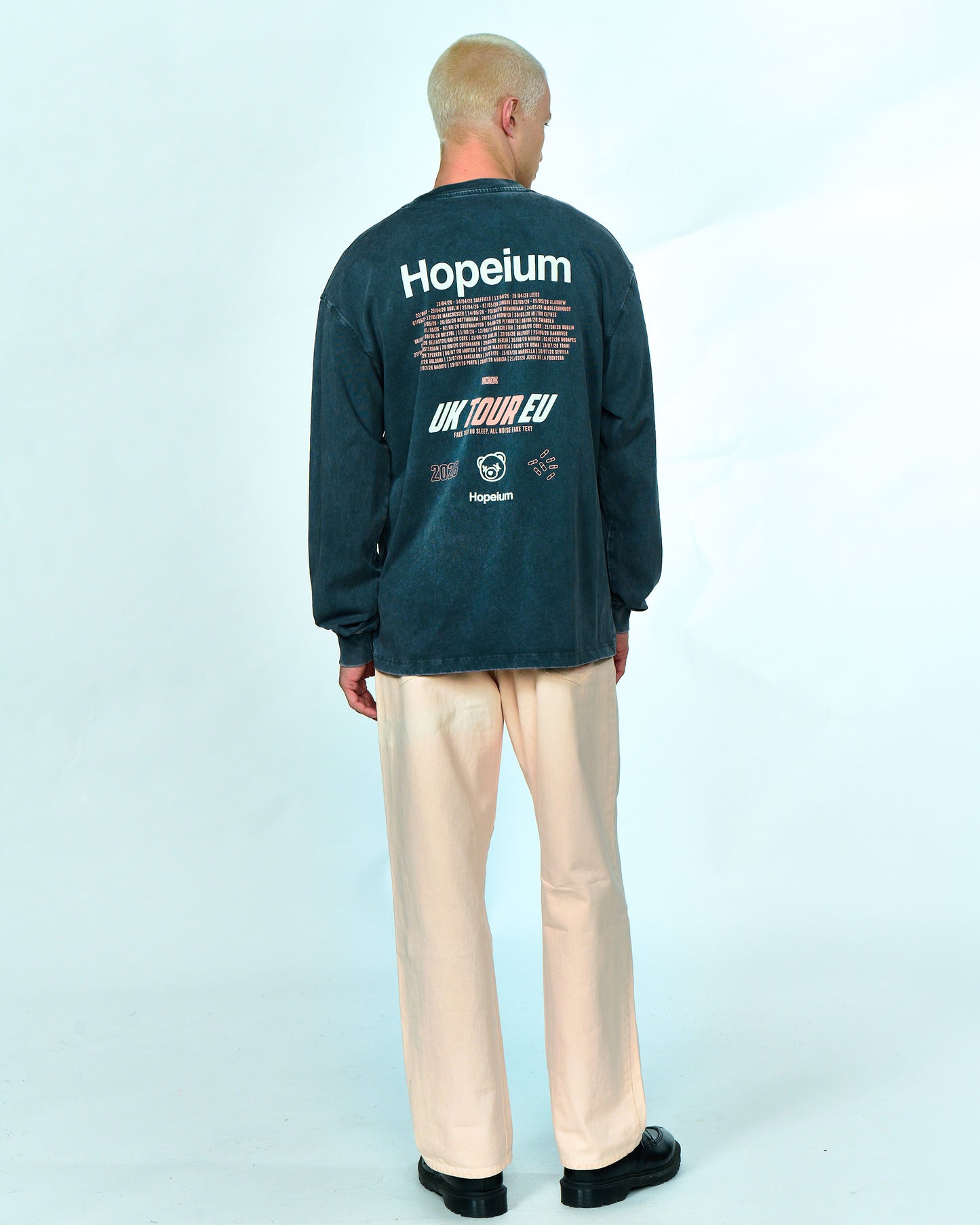 TOUR LONG SLEEVE TEE | Washed grey