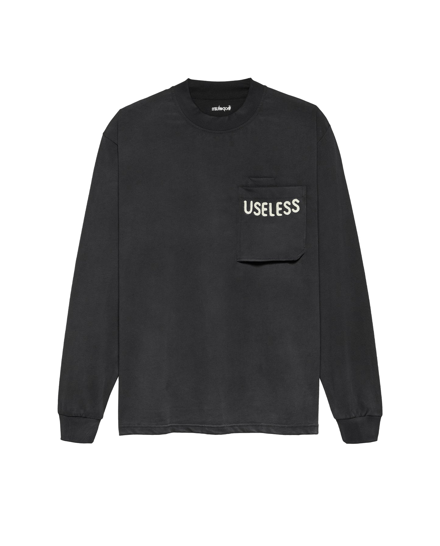 USELESS LONG SLEEVE TEE WITH POCKET | Black