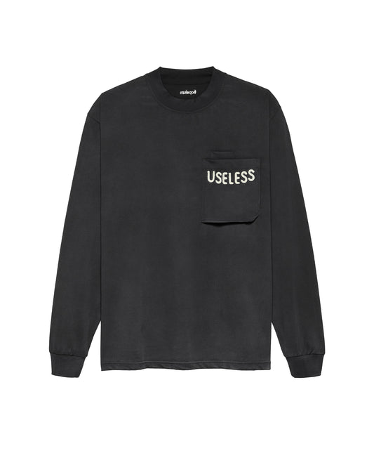 USELESS LONG SLEEVE TEE WITH POCKET | Black