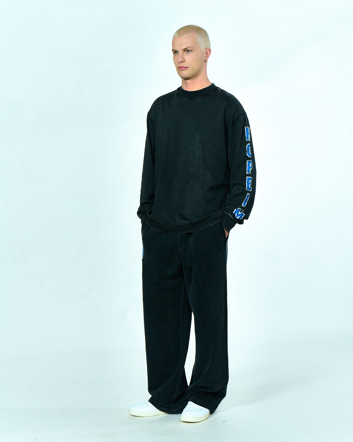 HOPEIUM VARSITY TEE L/S | Washed grey
