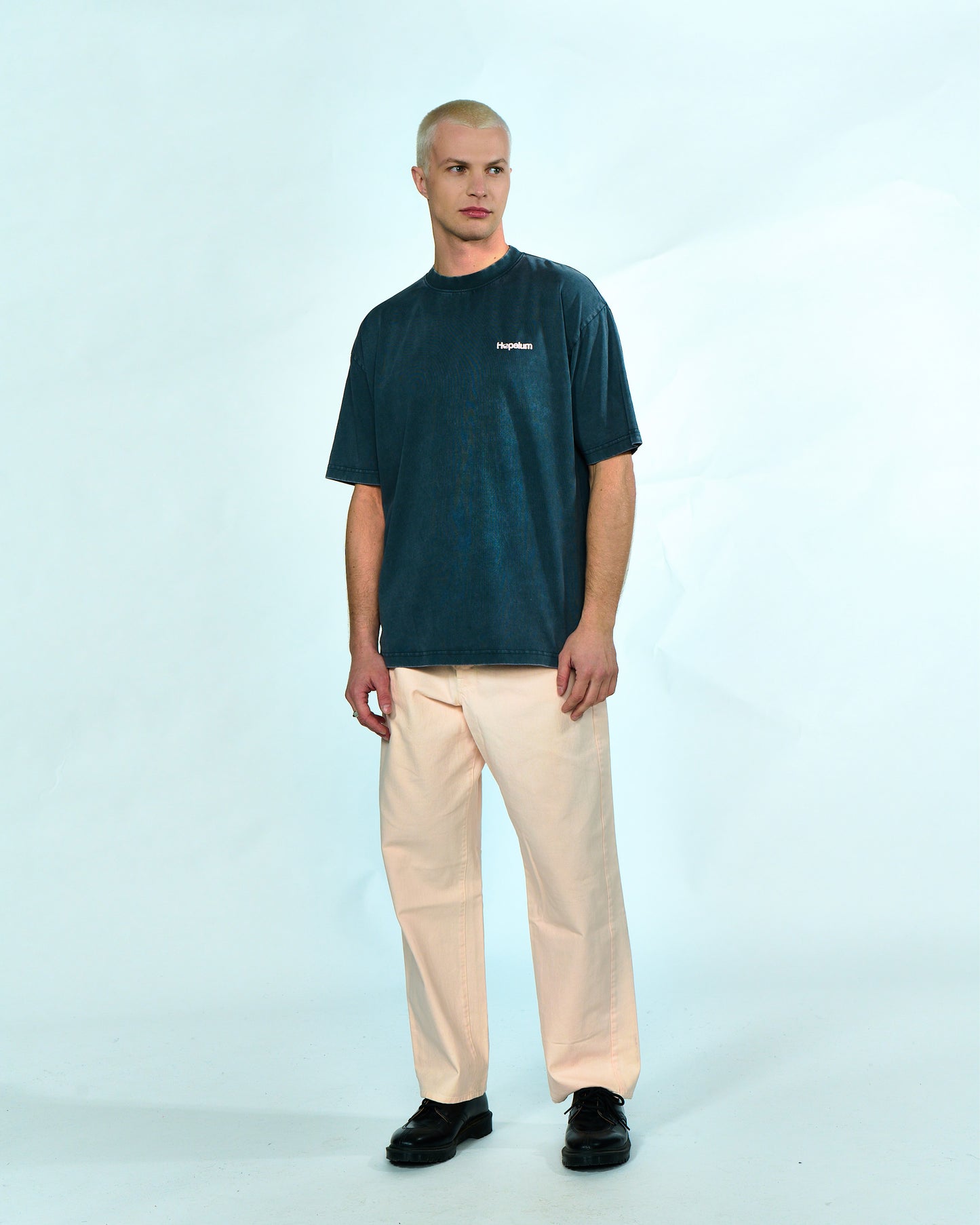 LOGO TEE S/S HEAVY | Washed grey