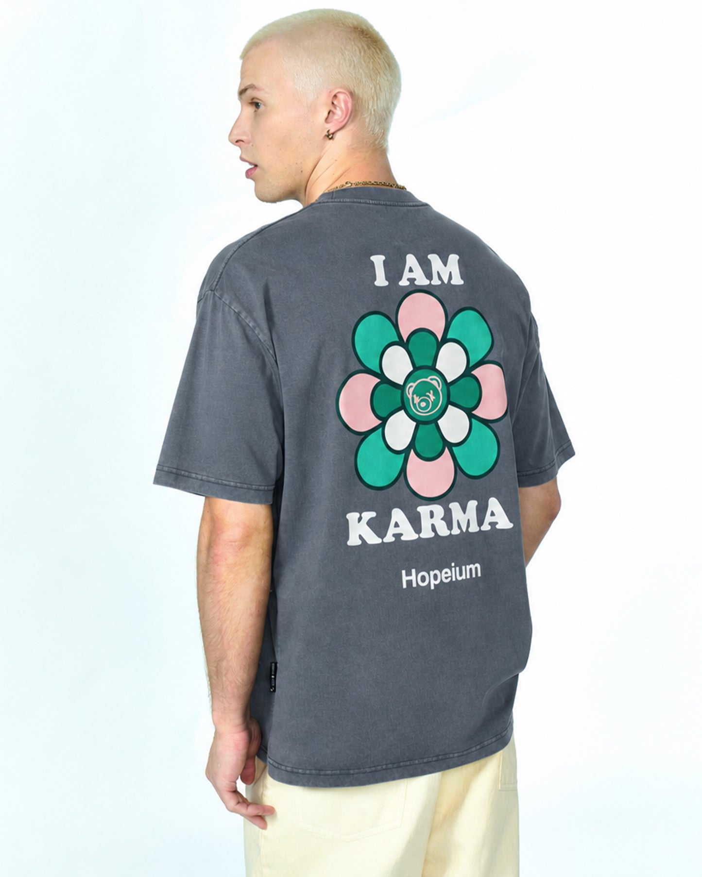 I AM KARMA TEE S/S | Washed grey