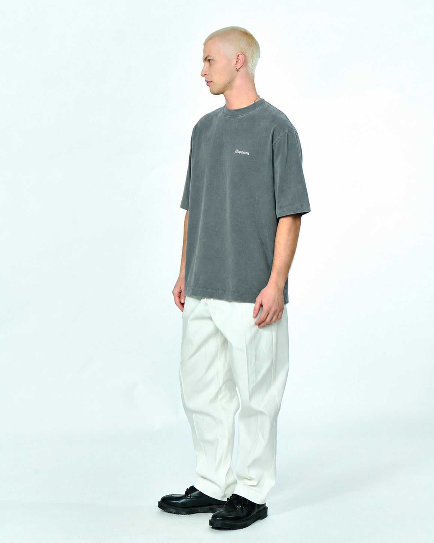 TEXT TEE S/S | Grey