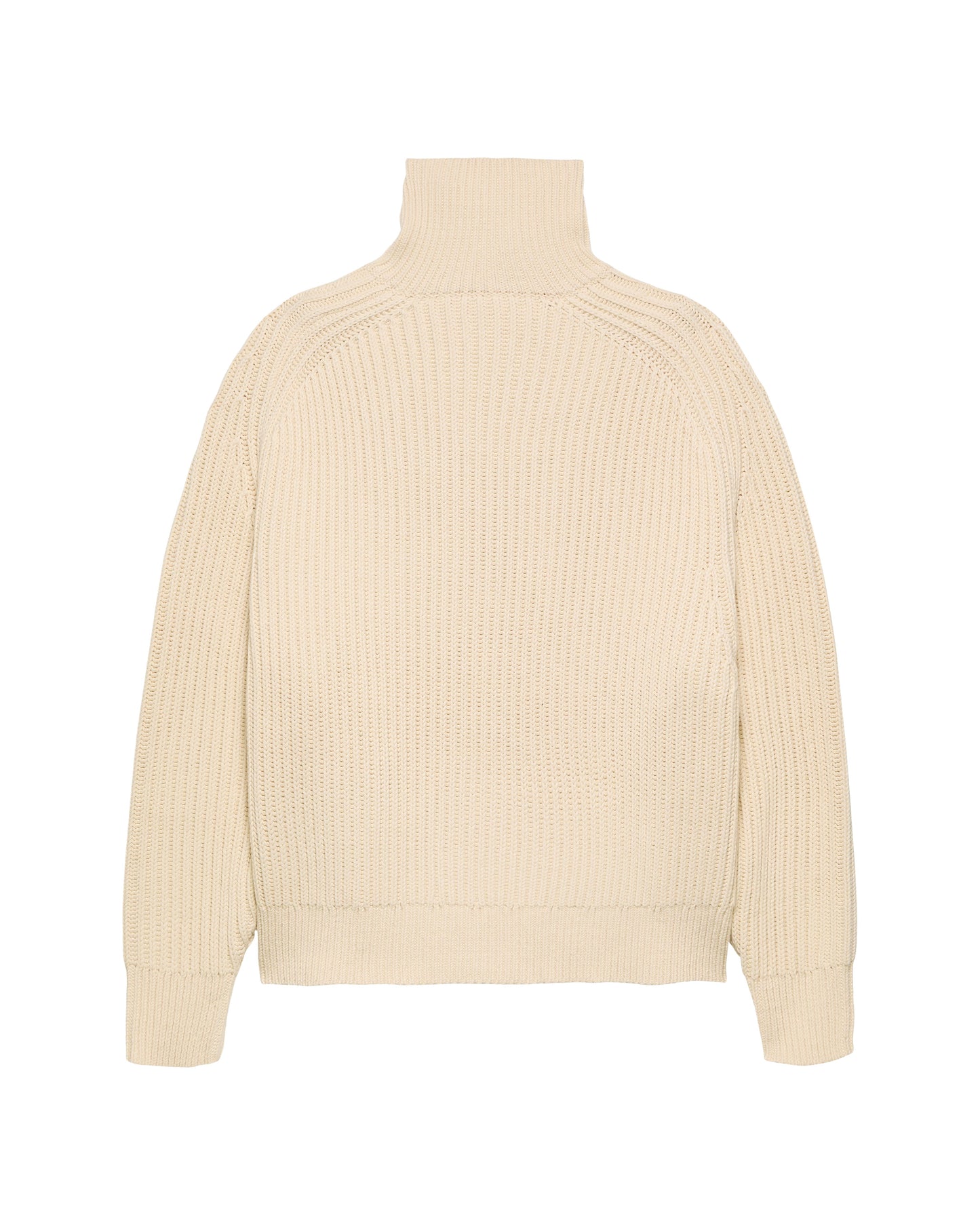 TURTLE NECK KNIT WITH ZIP | Dune