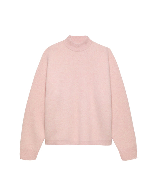 ALPACA BLEND HIGH NECK JUMPER | Pink