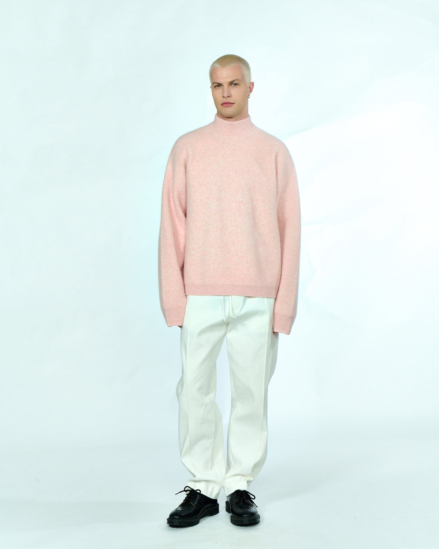 ALPACA BLEND HIGH NECK JUMPER | Pink