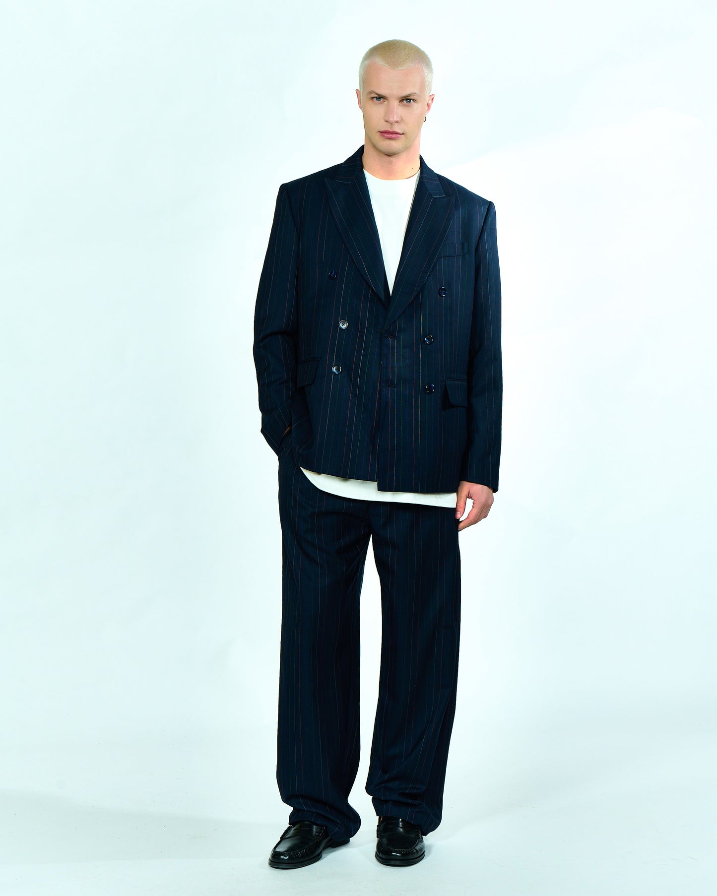 MULTI COLOR PIN STRIPE PANT | Stripe