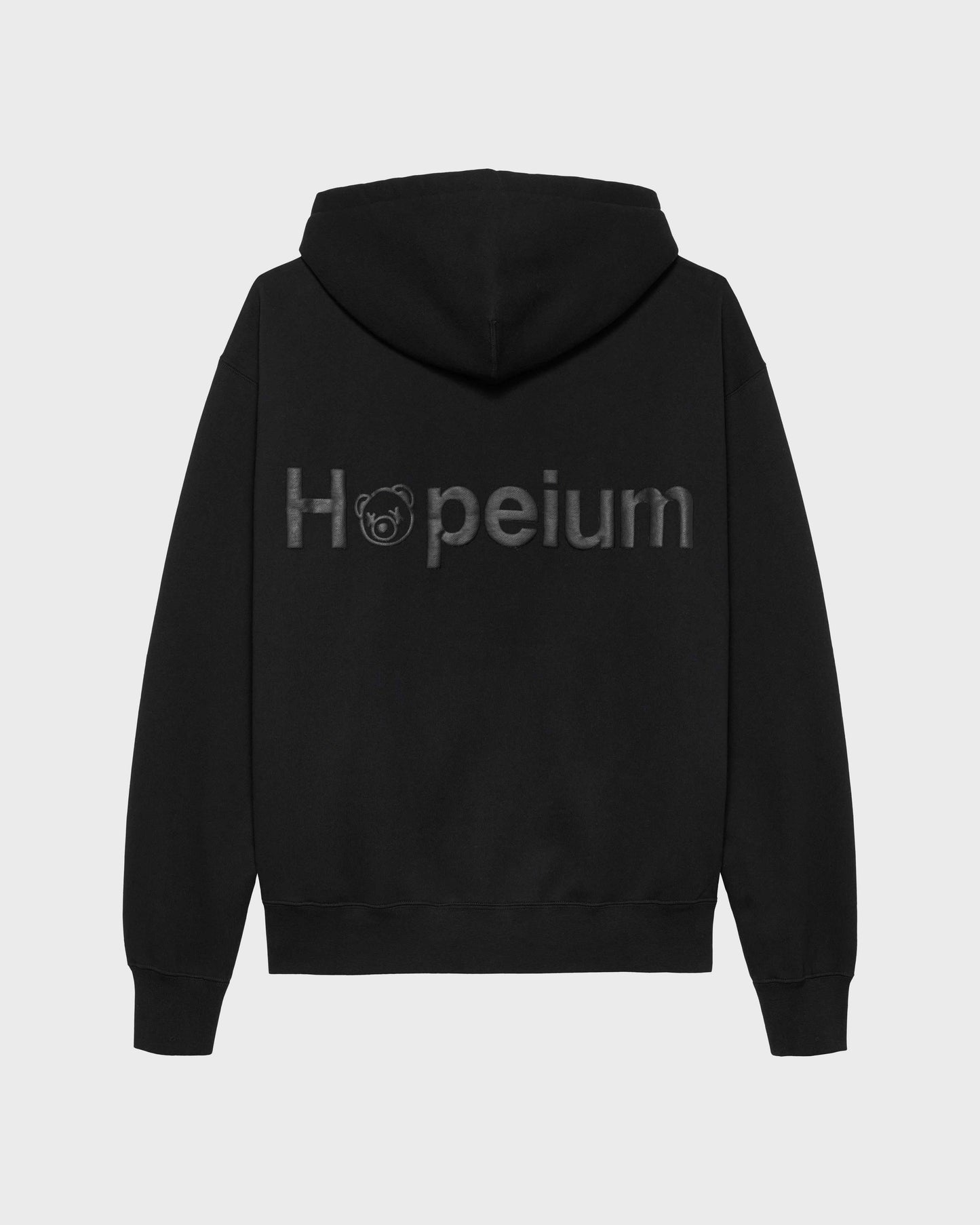 LOGO HOODED ZIP | Black
