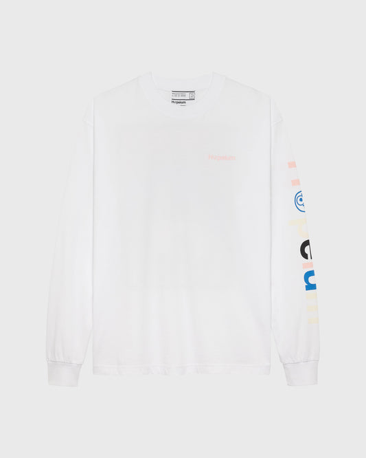 LONGSLEEVE SHIRT 'PROTECT YOUR PEACE' IN WHITE