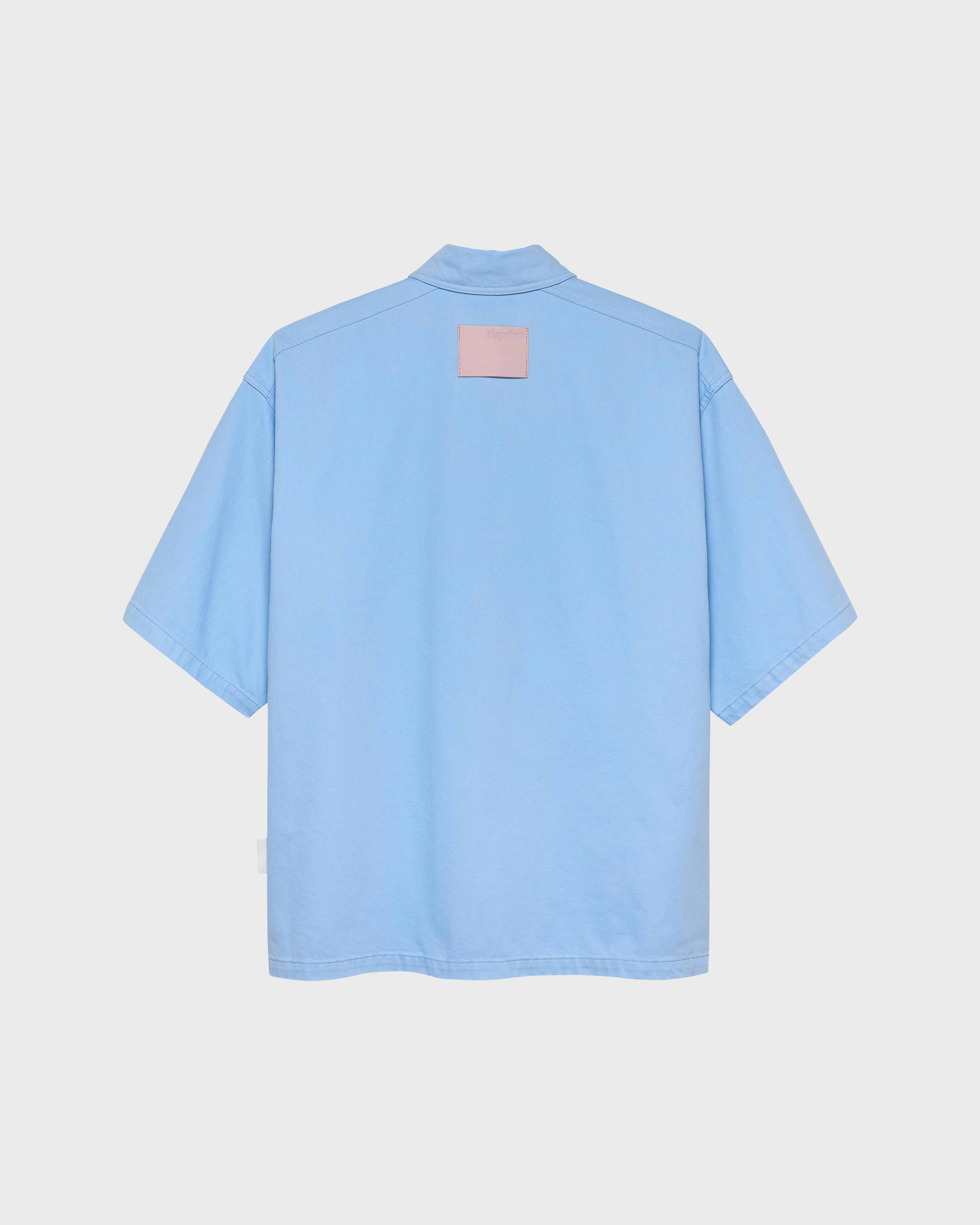 シャツ+ブラウス(半袖+袖なし) papier denim louise blouse/sky blue papier denim louise blouse/sky blueの通販 by アリ'shop｜ラクマ