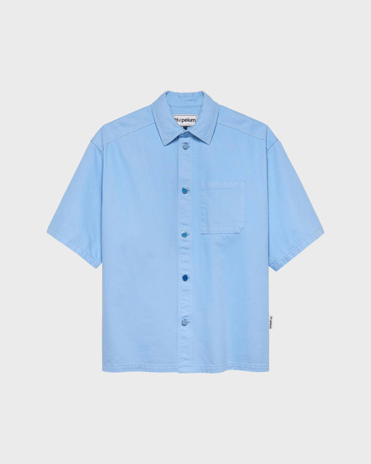 SHORTSLEEVE DENIM SHIRT IN LIGHT BLUE