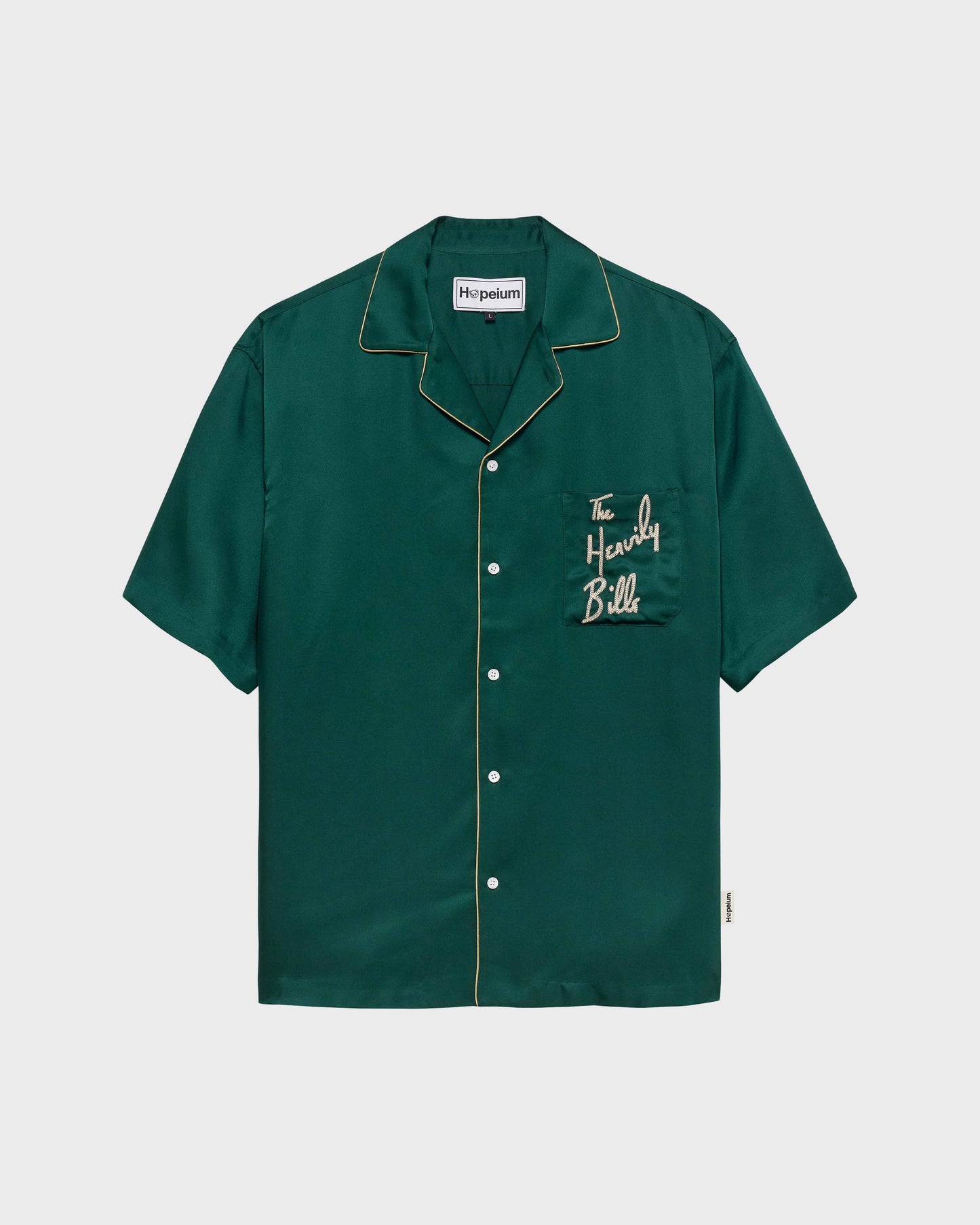 S/S SILK HEAVILY BILLS SHIRT | Green