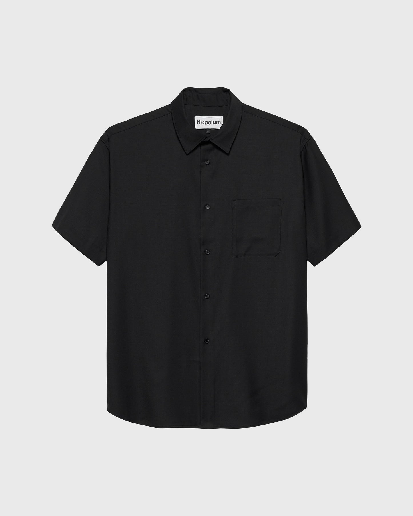SHORTSLEEVE SHIRT WOOL | Black