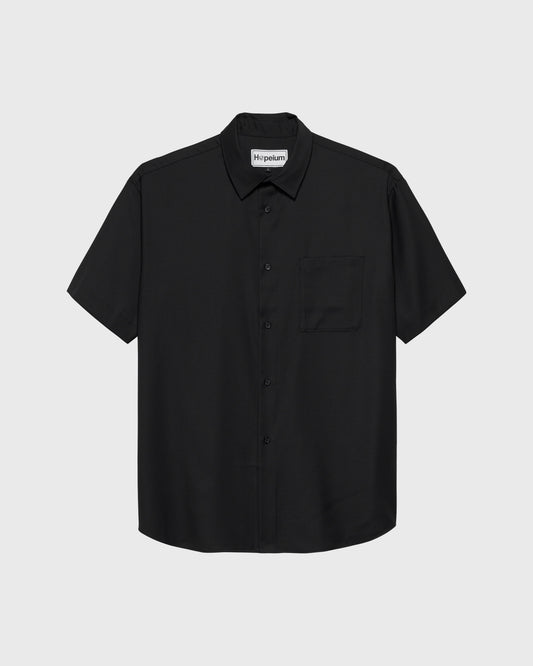 SHORTSLEEVE SHIRT WOOL | Black