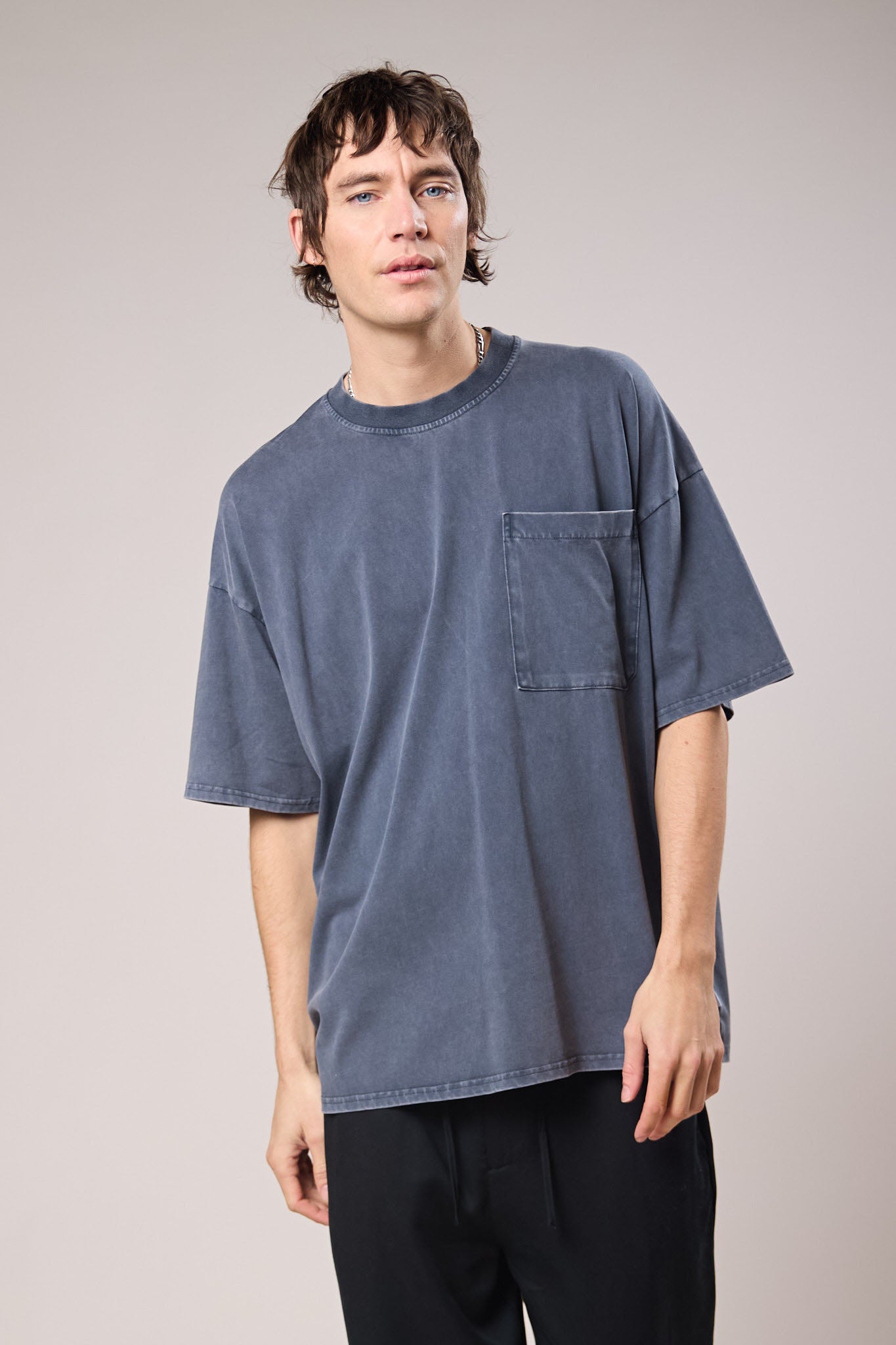 DESERVE PRINT T SHIRT | Washed black