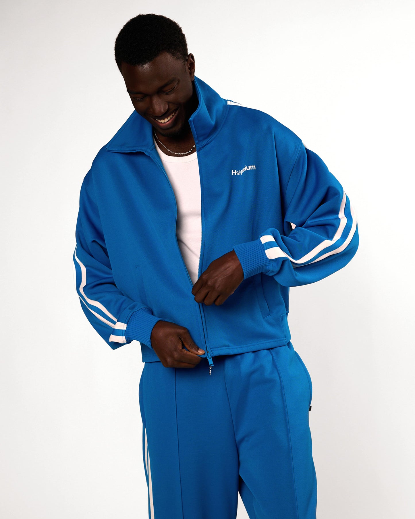 TRACK JACKET IN COBALT