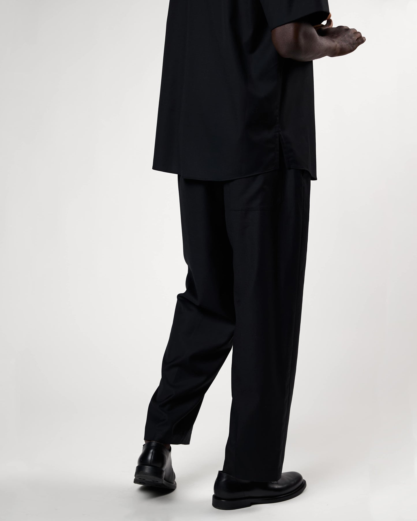 MID WEIGHT  WOOL PANT | Black